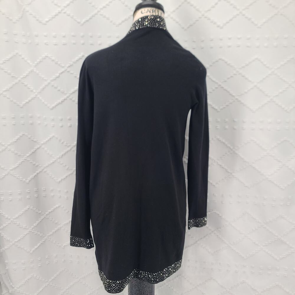 Liquid by Sioni wool blend beaded trim cardigan Size Small P Old Money Formal - Picture 3 of 9